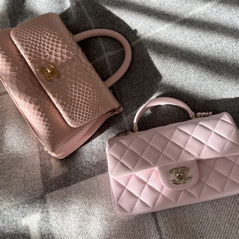 chanel pink iridescent mini|The Complete Guide to the Chanel 22P Classic Mini Handle.